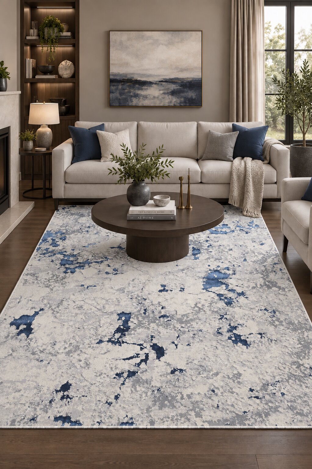 Covor Sena 8004A Dark Blue Blue