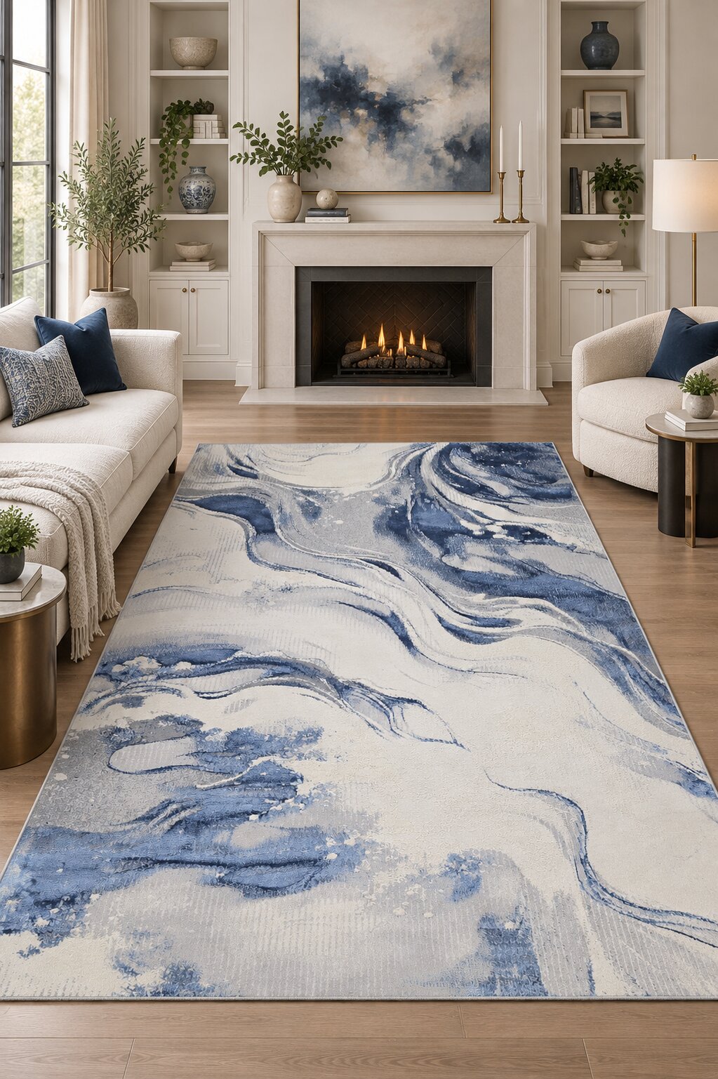 Covor Sena 8717A Dark Blue