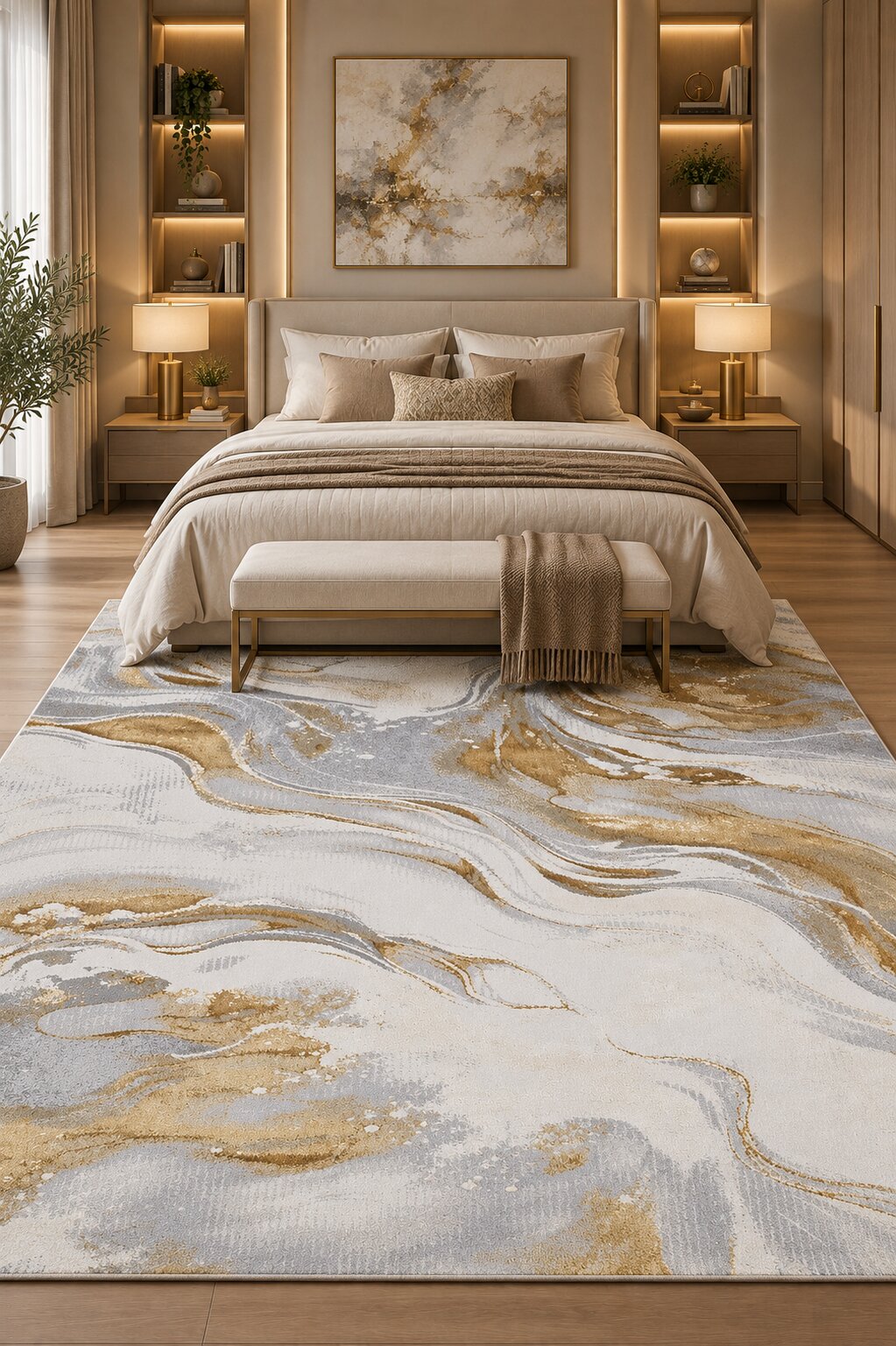 Covor Sena 8717A Gold Poly