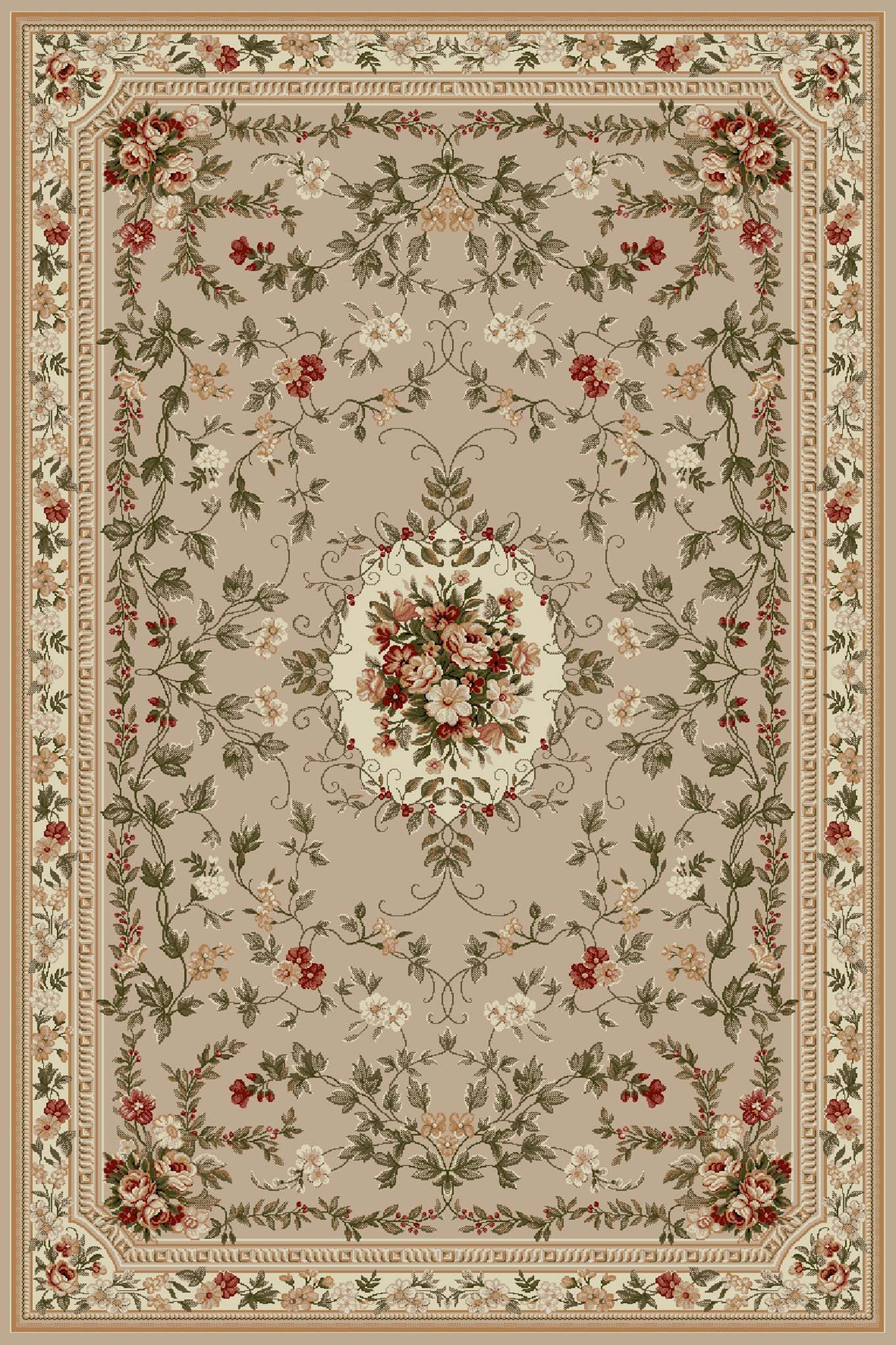 covor clasic bej 60x110