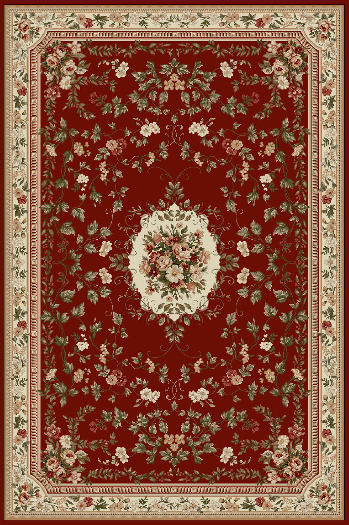 covor rosu clasic 60x110cm