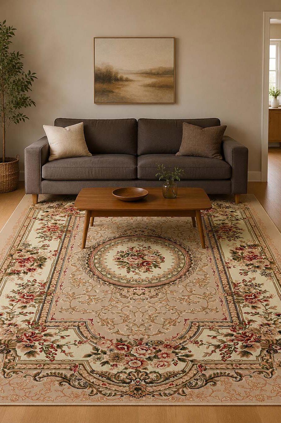 Covor Clasic Lotos 571/110 Bej, 200x300cm, 1800g/mp