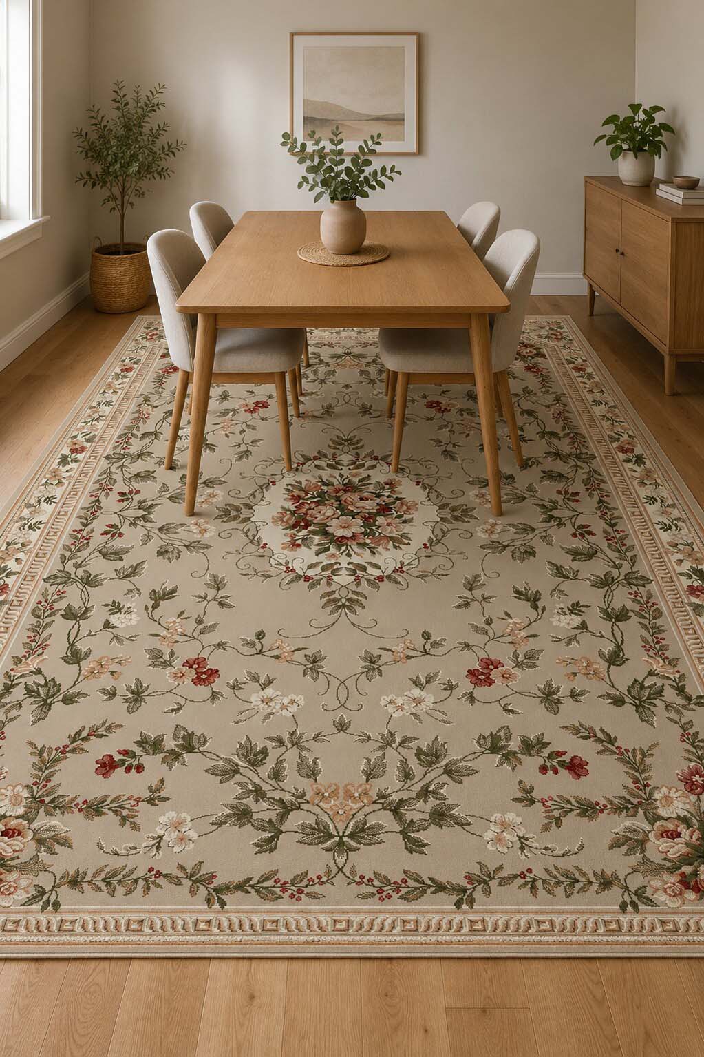 Covor Clasic Lotos 1525/110 Bej-Crem, 60x110cm, 1800g/mp