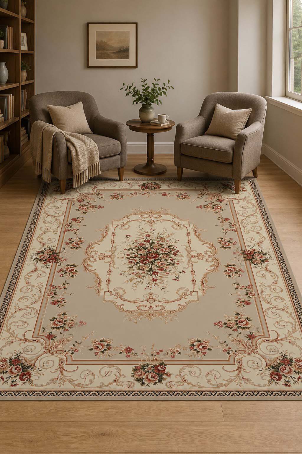 Covor Clasic Lotos 507/100 Bej-Crem, 150x230cm, 1800g/mp