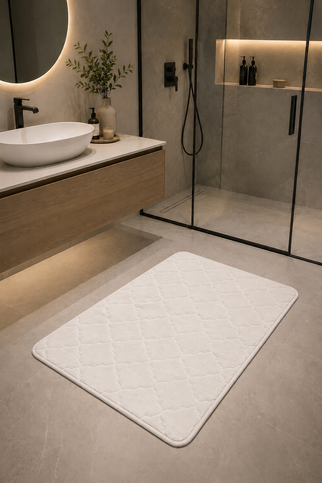 Covor de baie Alb 60x100 cm – Model 251