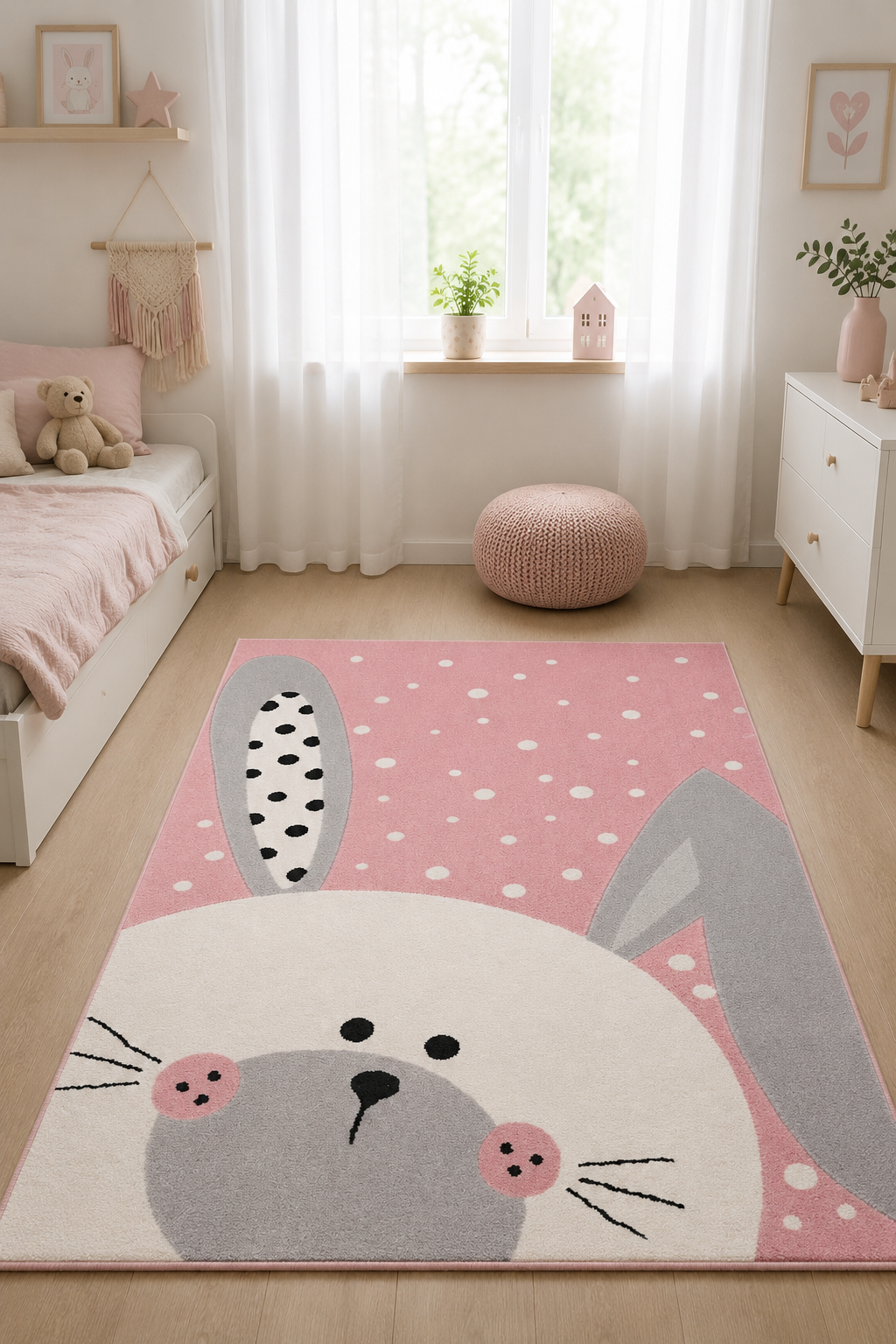 Covor Copii Iepuraș Pierre Cardin Hello Kids 130x190 cm copii